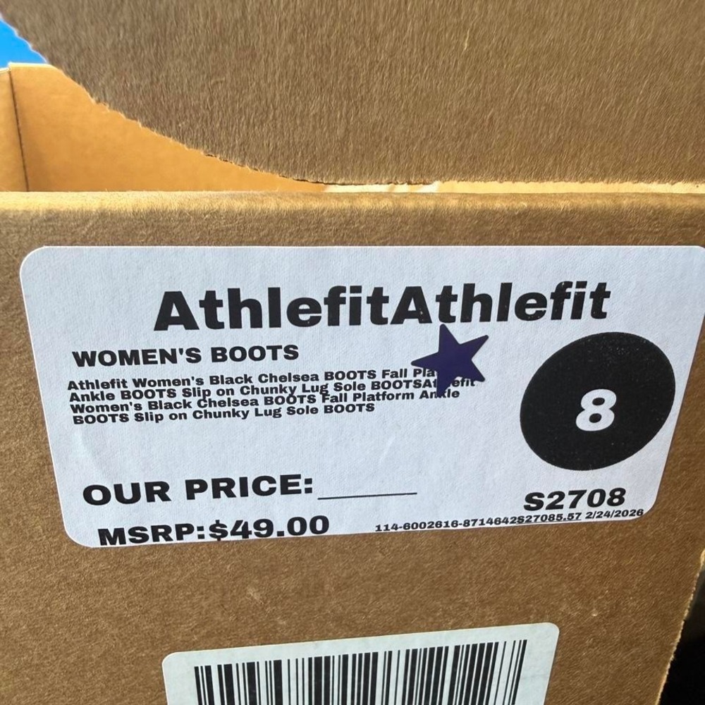 Athlefit black ankle boots Size US 8 - Picture 6 of 6
